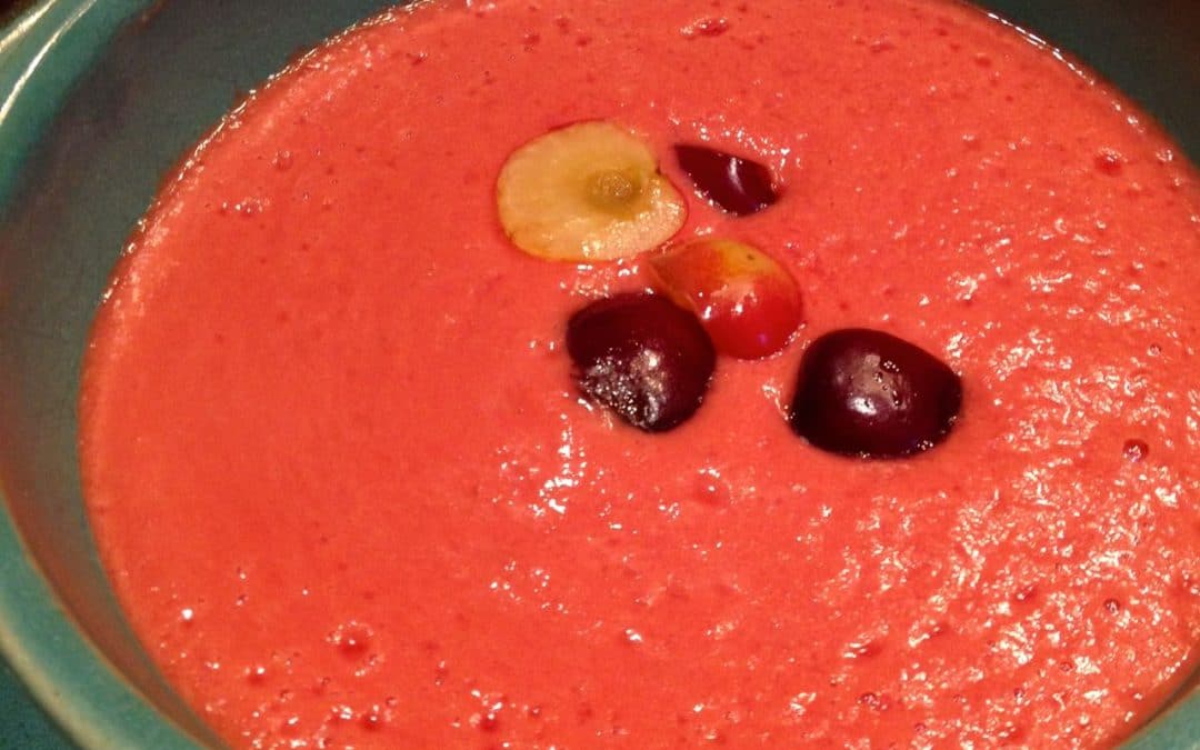 Chilled Cherry and Heirloom Tomato Soup